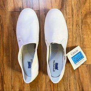 NWT Keds "They Feel Good" White Canvas Washable Shoes Size 8.5